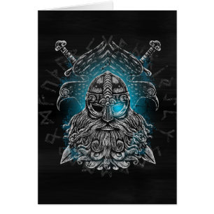 Cartão Corvos de Odin Mitologia Viking Valhalla espera
