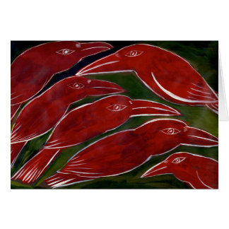 Cartão Corvos iridescentes