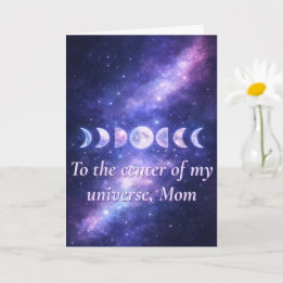 Cartão Cosmic Moon Phases Mother’s Day Card