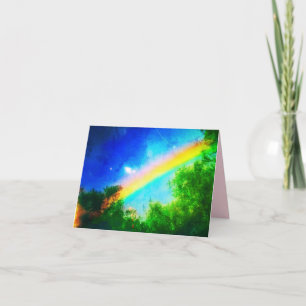 CARTÃO COSMIC RAINBOW VERDE GREETING CARD