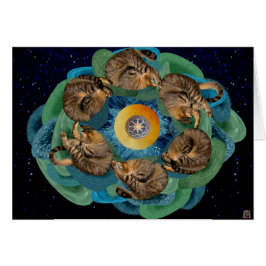 Cartão Cosmos do gatinho