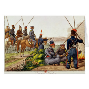 Cartão Cossacks de Don em 1814