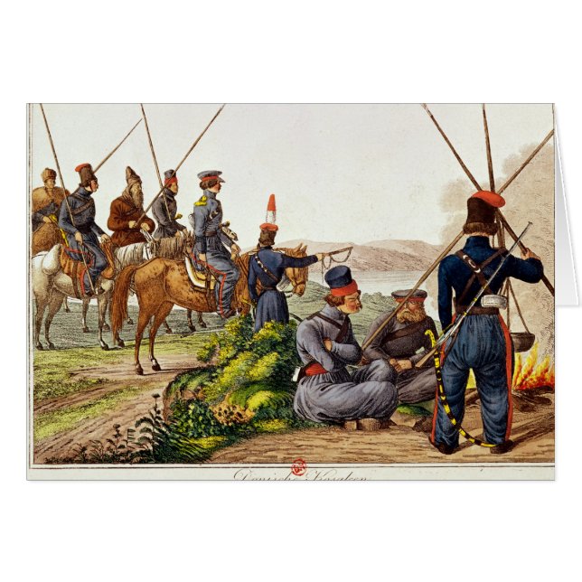 Cartão Cossacks de Don em 1814 (Frente Horizontal)