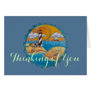 Cartão Costa do mar, zona ensolarada, diversão de praia