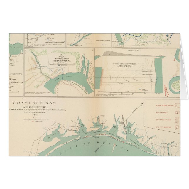 Cartão Costa do Texas (Frente Horizontal)