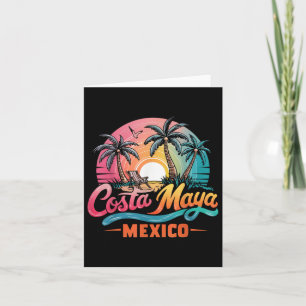 Cartão Costa Maya México, Souvenir Praia Tropical de Suns