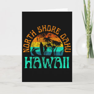 Cartão Costa Norte Oahu Havaí Praia de Surf Ondas de Surf