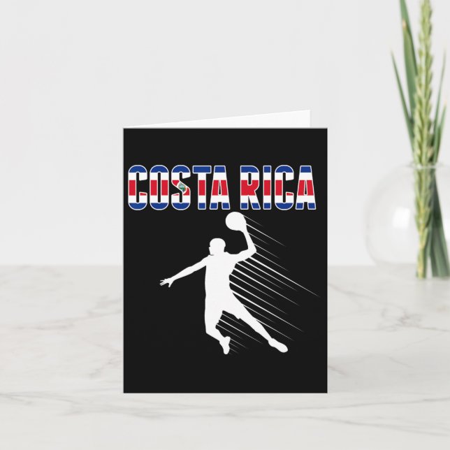 Cartão Costa Rica Bysketbyll Lovers Jersey Costa Rica Por (Frente)