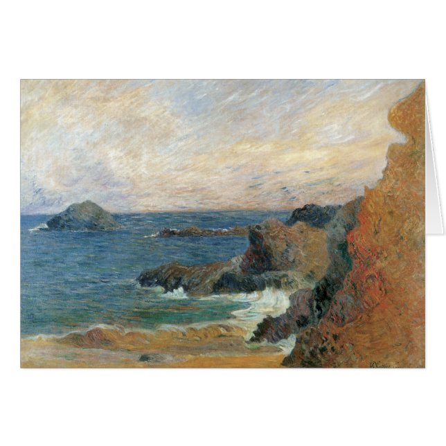 Cartão Costa Rocky por Paul Gauguin, Impressionismo Vinta (Frente Horizontal)