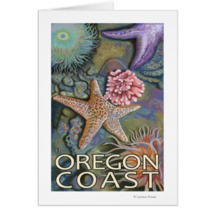 Cartão Costa Tidepool de Oregon