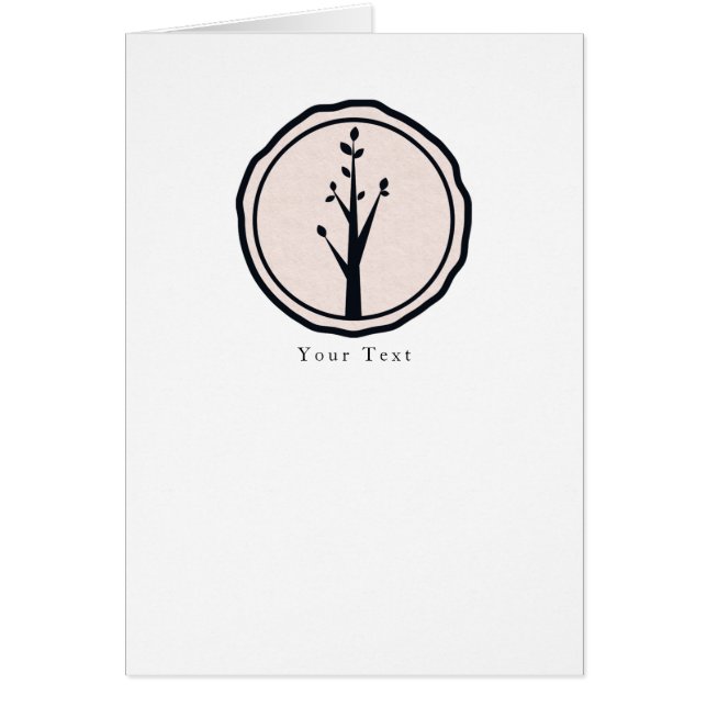 Cartão Costume De Casamento Da Natureza Da Árvore Rústica (Frente)