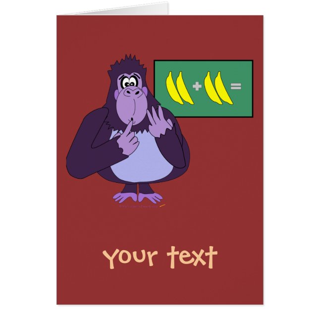 Cartão Costume de contagem engraçado da matemática do (Frente)