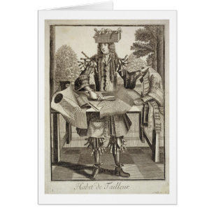 Cartão Costume para um Tailor, pub. de Gerard Valck (1651