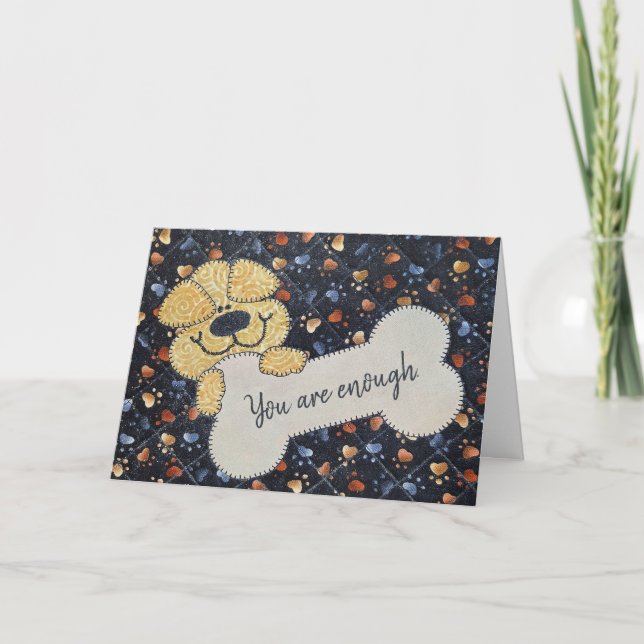 Cartão Cota com Cão e Osso (Frente)