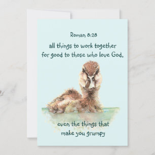 Cartão Cota de Bíblia Inspiracional Rom 8:28 Trabalhe em 