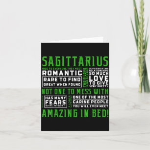 Cartão Cota de Personalidade de Sagitário Astrologia Engr