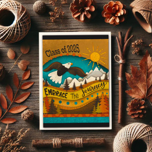 Cartão Cota Inspirativa de Graduação em Andamento da Águi