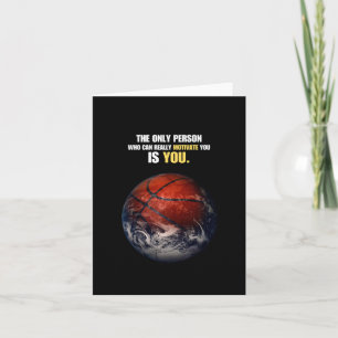 Cartão Cota Motivacional Inspiradora de Basquetebol Terra