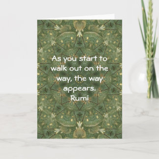 Cartão Cotação inspirada de Rumi que diz sobre a fé