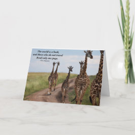 Cartão Cotação Inspirativa com Girafas
