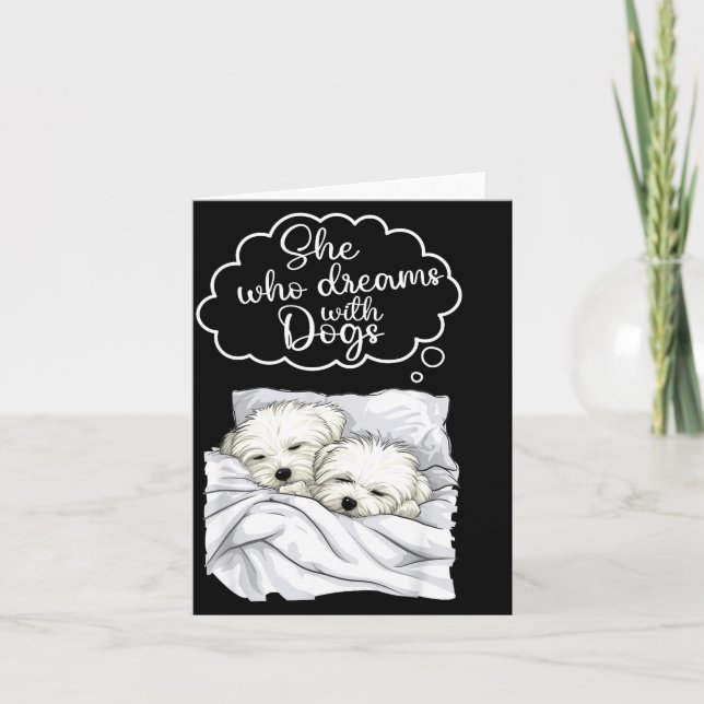 Cartão Coton De Tulear Dog Nightgown Pajama  (Frente)