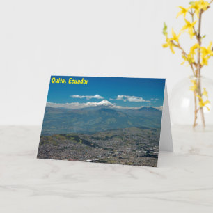 Cartão Cotopaxi e Quito