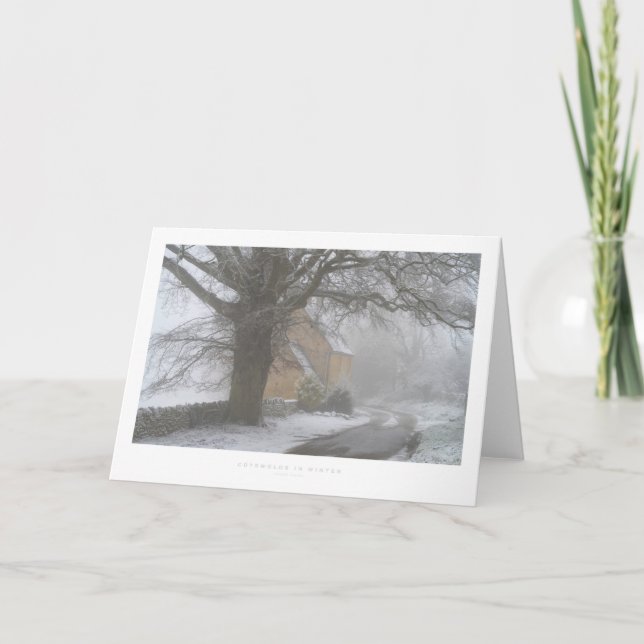 Cartão Cotswolds no inverno (Frente)