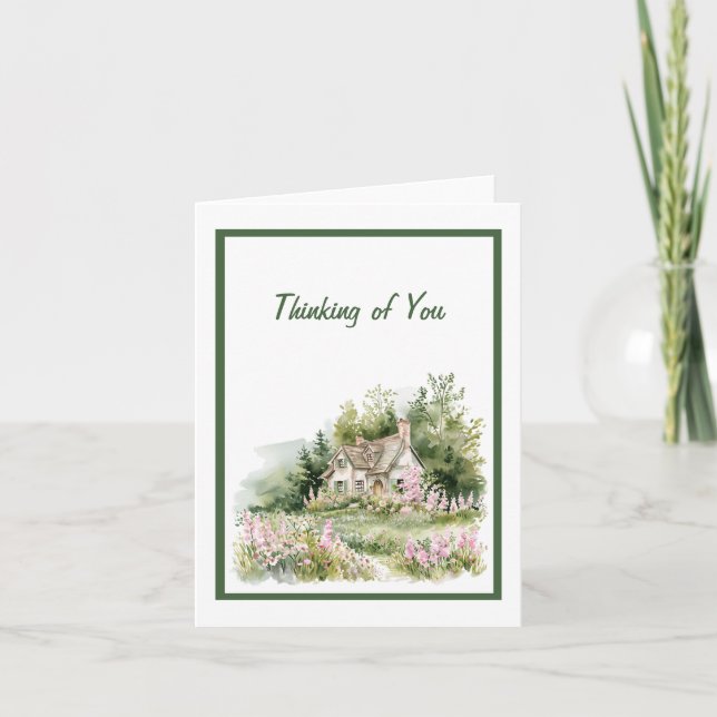 Cartão Cottagecore Aquarela (Frente)