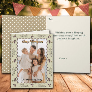 Cartão Cottagecore Rustic Vibes Personalizar Ação de Graç