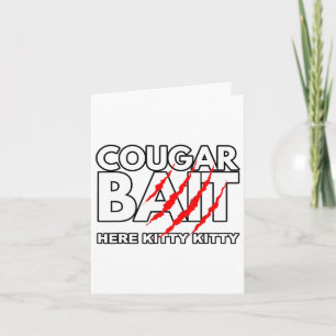 Cartão Cougar Diversão Halloween Costume Velha Mulher You
