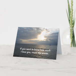Cartão Count The Waves I Love You Card