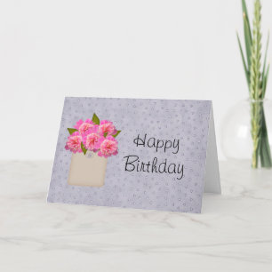 Cartão Country Crock Of Peonies Birthday Card