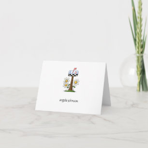 Cartão Country Mailbox and Daisies Personalized Cards