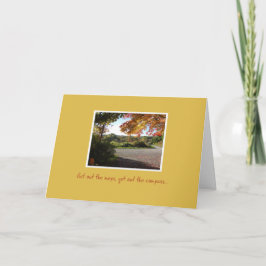 Cartão Country Road in Autumn Happy Adotion Day Card