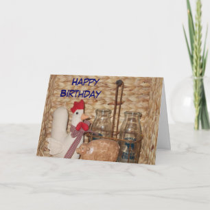 Cartão Country scene birthday card