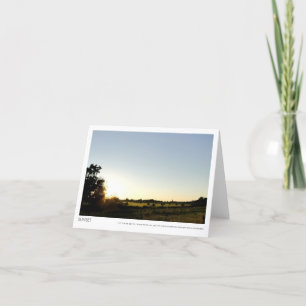 Cartão Country Sunset over the Hay Bales Photo Notecard