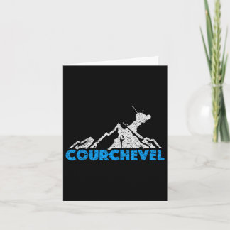 Cartão Courchevel Skiing Snowboard França Resort equipes