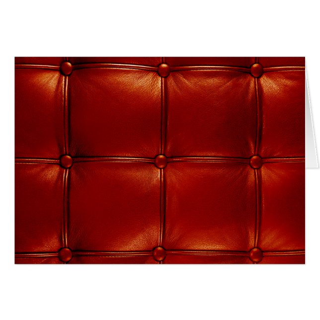 Cartão Couro adornado vermelho (Frente Horizontal)