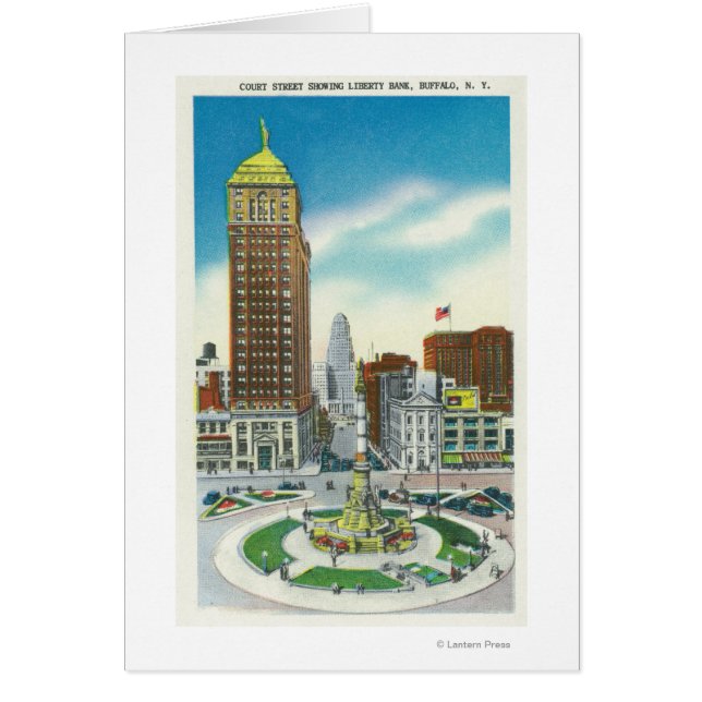 Cartão Court Street View of Liberty Bank Bldg (Frente)