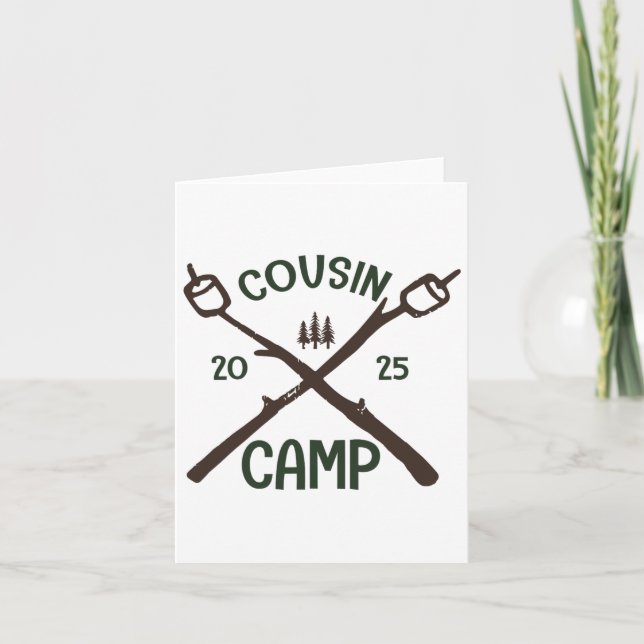 Cartão Cousin Camp 2025 Camping Group (Frente)
