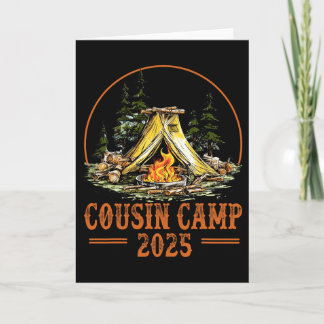 Cartão Cousin Camp 2025 Family Vacation Summer Camping Cr