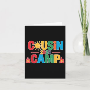 Cartão Cousin Camp 2025 Summer Cousin Summer Family Reuni