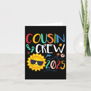 Cartão Cousin Crew 2025 Shirt Family Vacation Beach