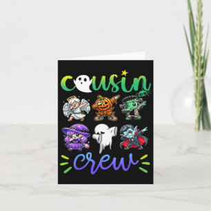 Cartão Cousin Crew Dabbing Halloween Boys Skeleton Zombie