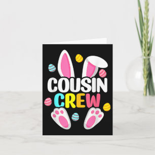 Cartão Cousin Crew Família Cony Coelhando Garota Páscoa