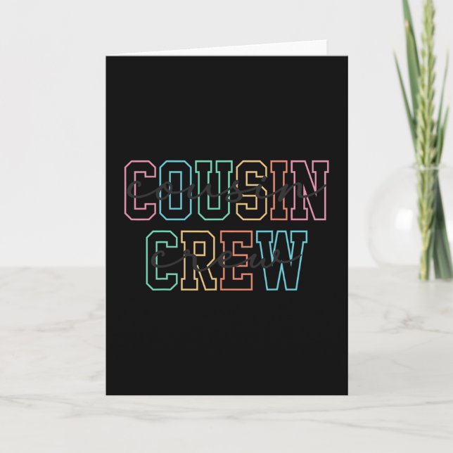 Cartão Cousin Crew Family Matching Cousin Boys Girls Kids (Frente)