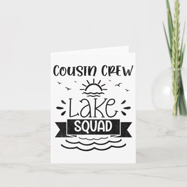 Cartão Cousin Crew Lake Squad Family Reunion Summer Water (Frente)
