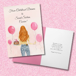 Cartão Cousin Sweet Sixteen Girl Jeans