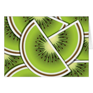 Cartão Couves de fruta de kiwi funky