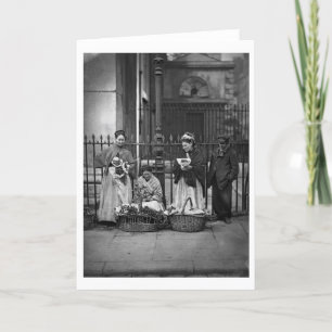 Cartão Covent Garden Flower Women, from 'Street Life in L